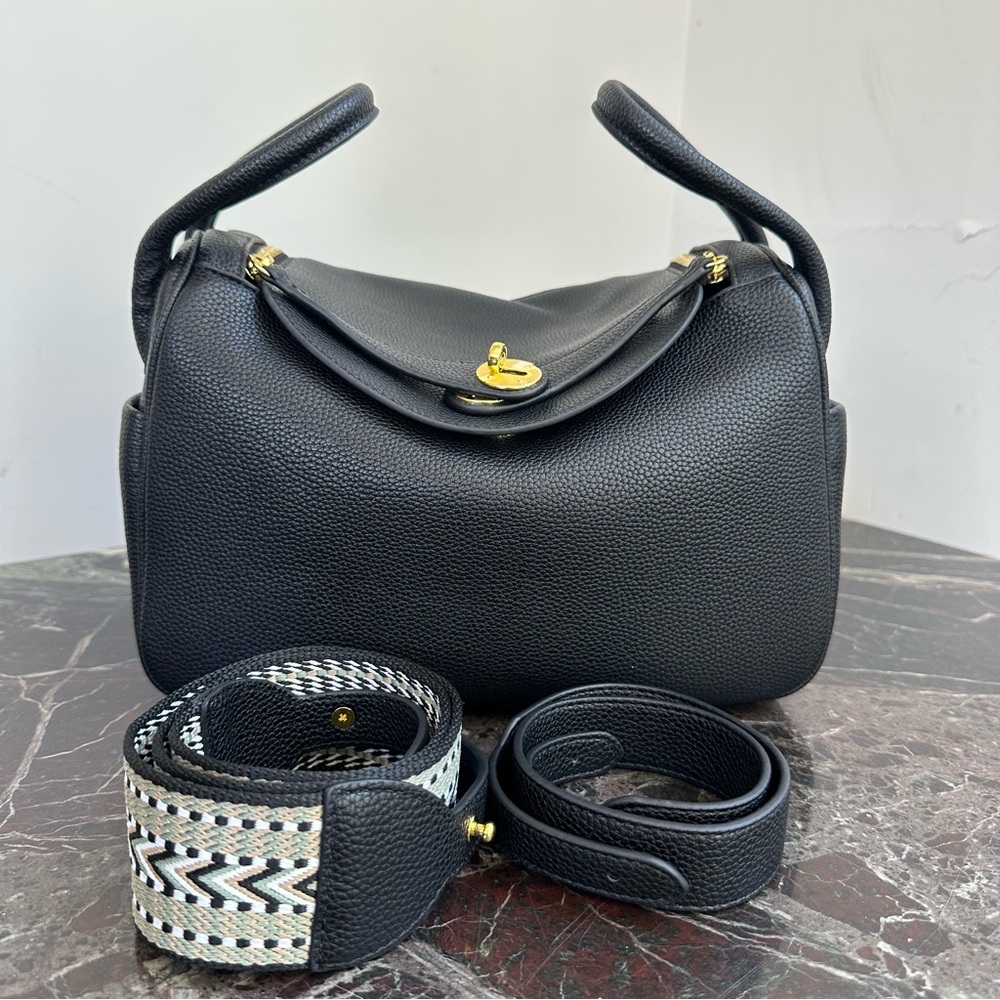 Fashion Leather Pillow bag Crossbody Bag Gold hardware